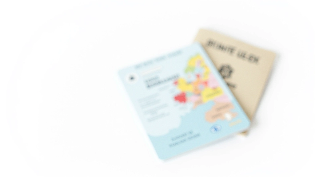 Cartão de seguro de viagem com documento de cobertura e mapa da Europa Schengen